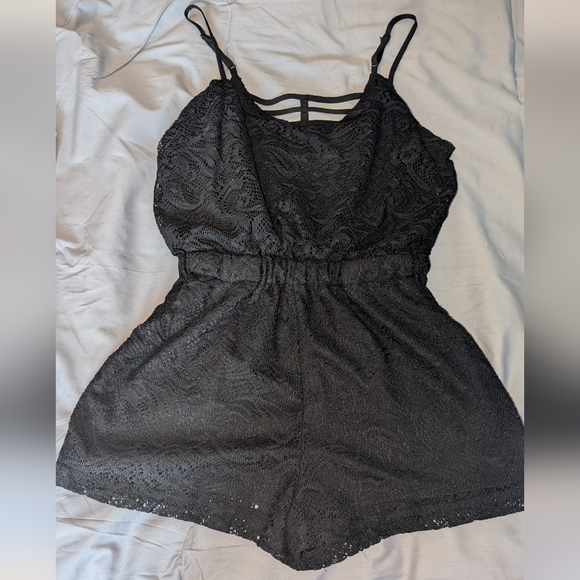 Black Knit Romper - Picture 2 of 2